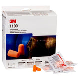 3M 1100 Uncorded Foam Earplugs - Class 3 One Size Fits Most 200 (Box)