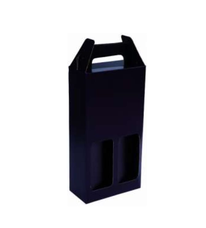 Double Wine Box - Black 85 x 170 x 337mm 50 (Pack)