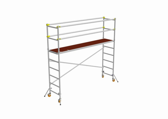 Easy Access Multi Mobile 1.9m Scaffold, lightweight aluminium, 225kg capacity, rapid assembly, ideal for indoor and outdoor projects.