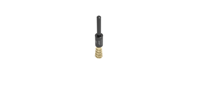 Jaz Wire End Brushes 12x30mm for effective cleaning in tight spaces, featuring durable coated steel wire and 6mm shank compatibility.