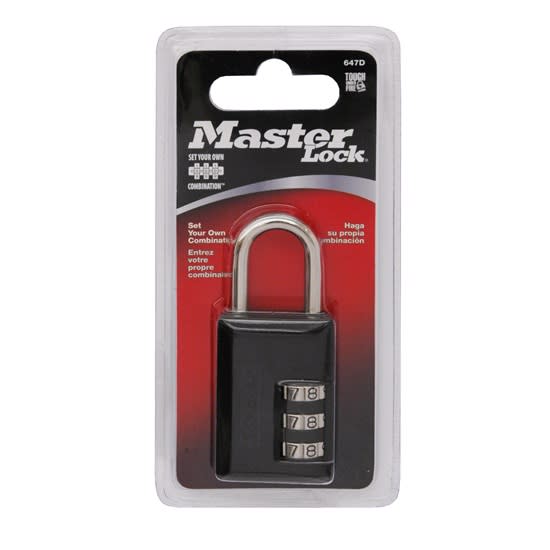 Master Lock 647DAU Die Cast Combination Padlock 30mm