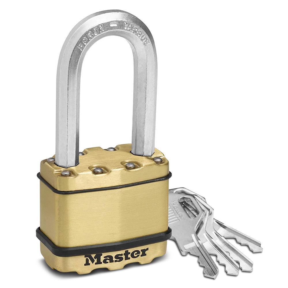 Master Lock Excell Brass Cover Steel Padlock 50mmx9mmx51mm