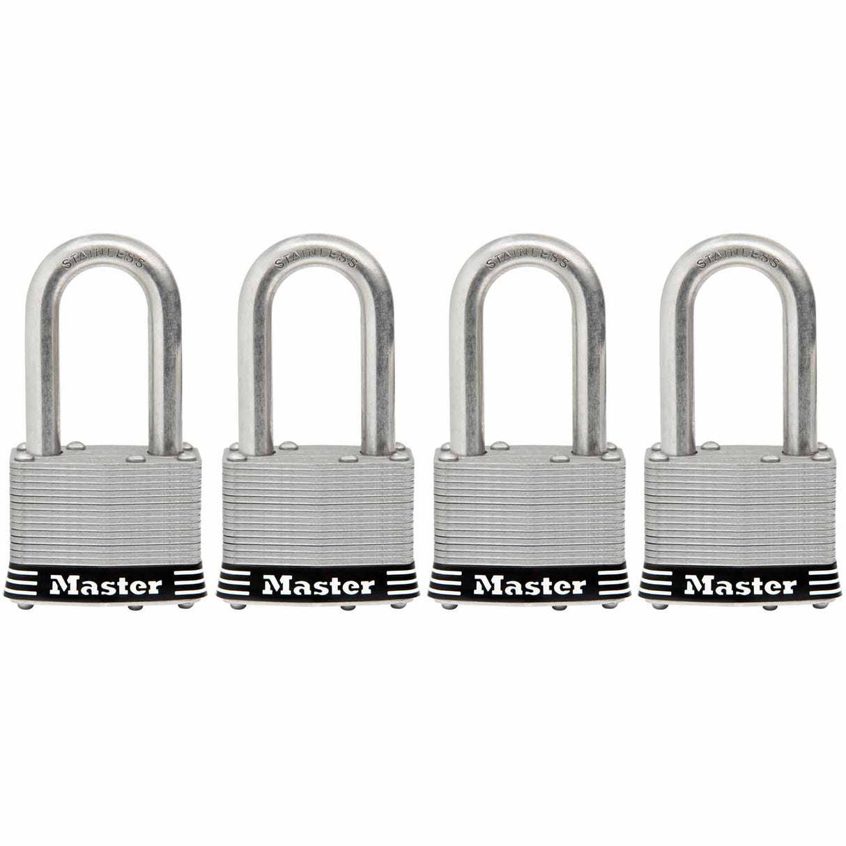 Master Lock 1SSQLFAU Stainless Steel Padlock 44mm (Pack of 4)