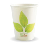 BioPak 90mm Leaf Single Wall Hot BioCup 12oz/390ml 50 (Pack)