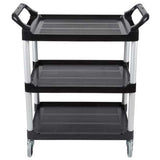 Rubbermaid 3 Tier Black Service Cart (Each)