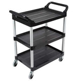 Rubbermaid 3 Tier Black Service Cart (Each)