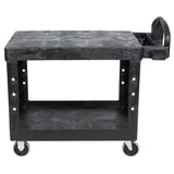 Rubbermaid Heavy Duty Black Flat Shelf Cart Medium