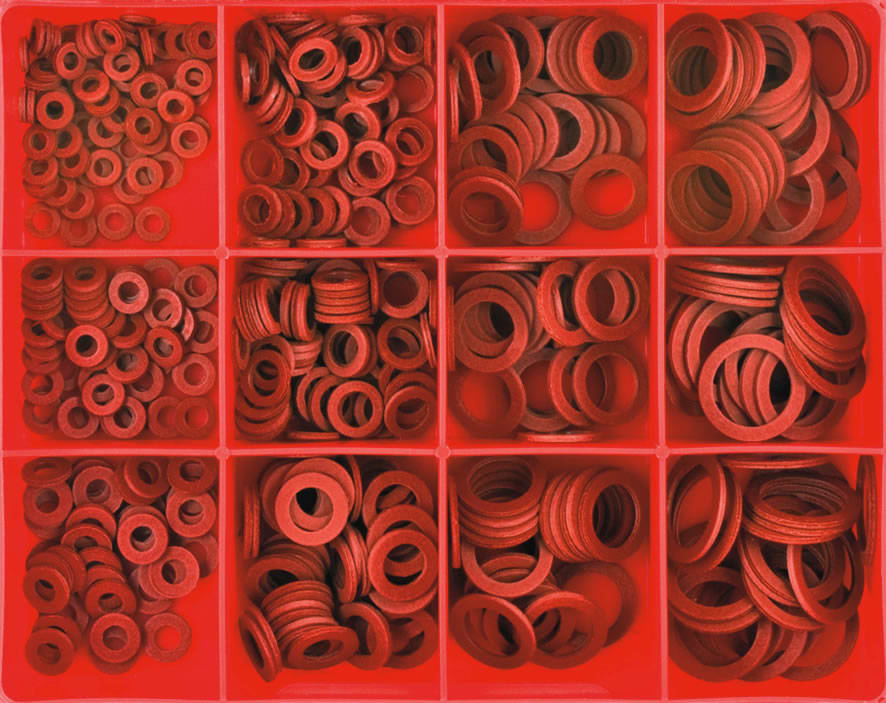 Champion 1/16in Red Fibre Washer Assortment 405 piece