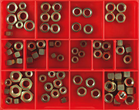 Champion Brass Manifold Nut Assortment with 83 durable brass pieces, perfect for diverse plumbing projects and repairs.