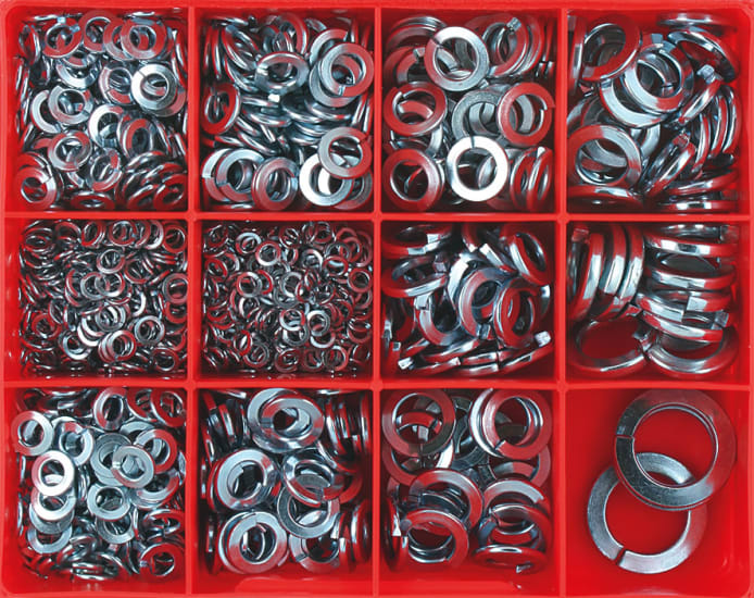 933-piece Champion Metric/Imperial Spring Washer Assortment ideal for reliable fastening in automotive and DIY projects.