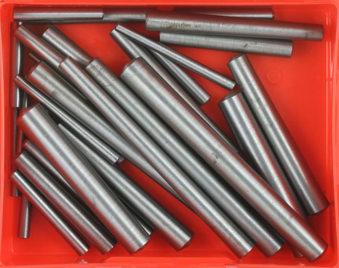 33-piece Champion Taper Pin Assortment for secure alignment and stabilization in DIY and professional projects.