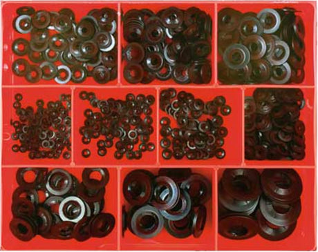 Assorted 825-piece external lock rings for secure fastening in automotive, industrial, and home projects.