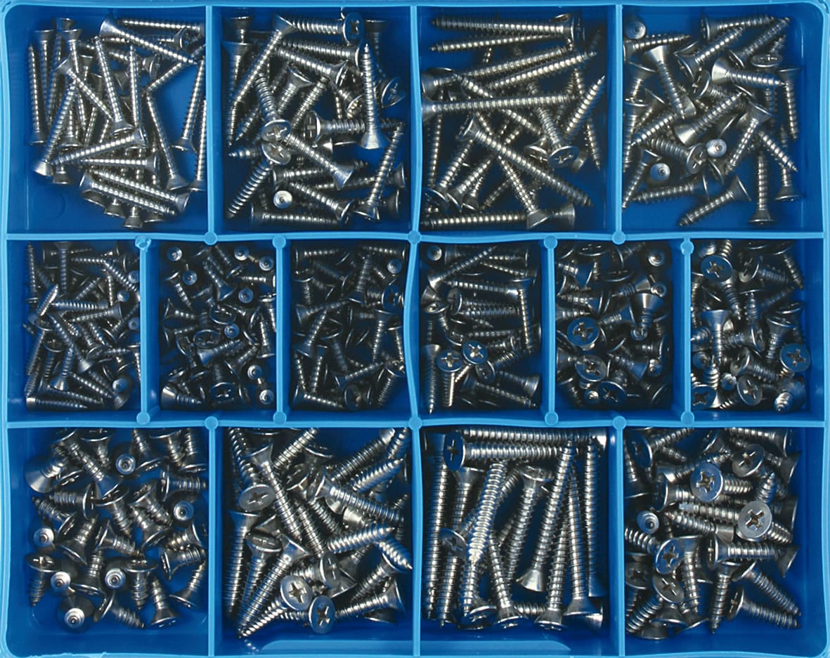 Champion S/Steel 304 Self Tapping Screw Assortment 415 piece