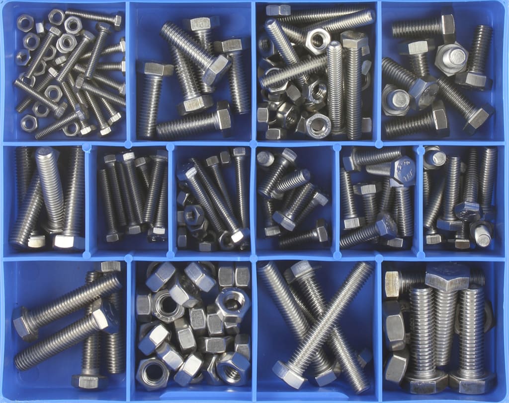 Champion S/Steel 304 Set Screw & Nut Assortment 174 piece