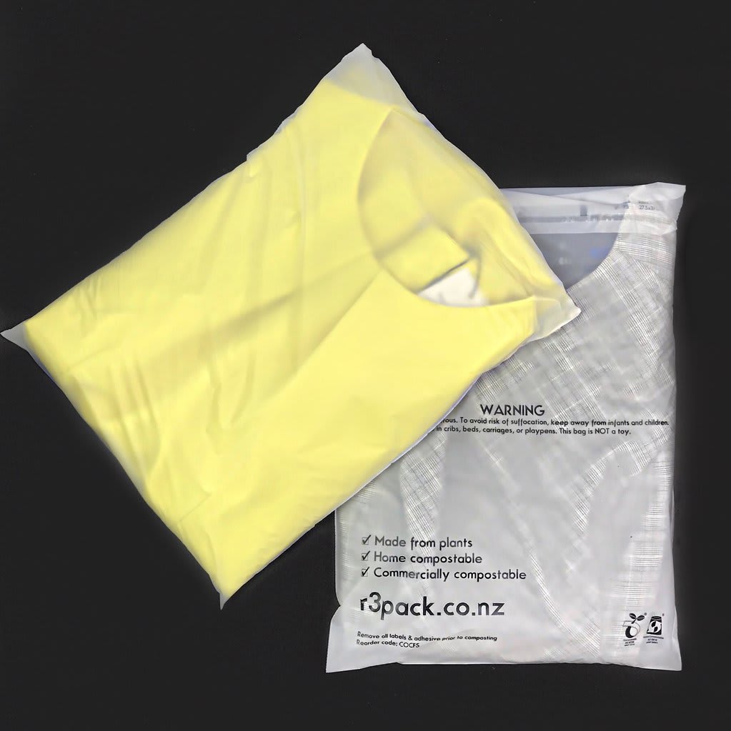 COMPOSTABLE TRANSPARENT BAG - FS(100/PK) 275X375mm