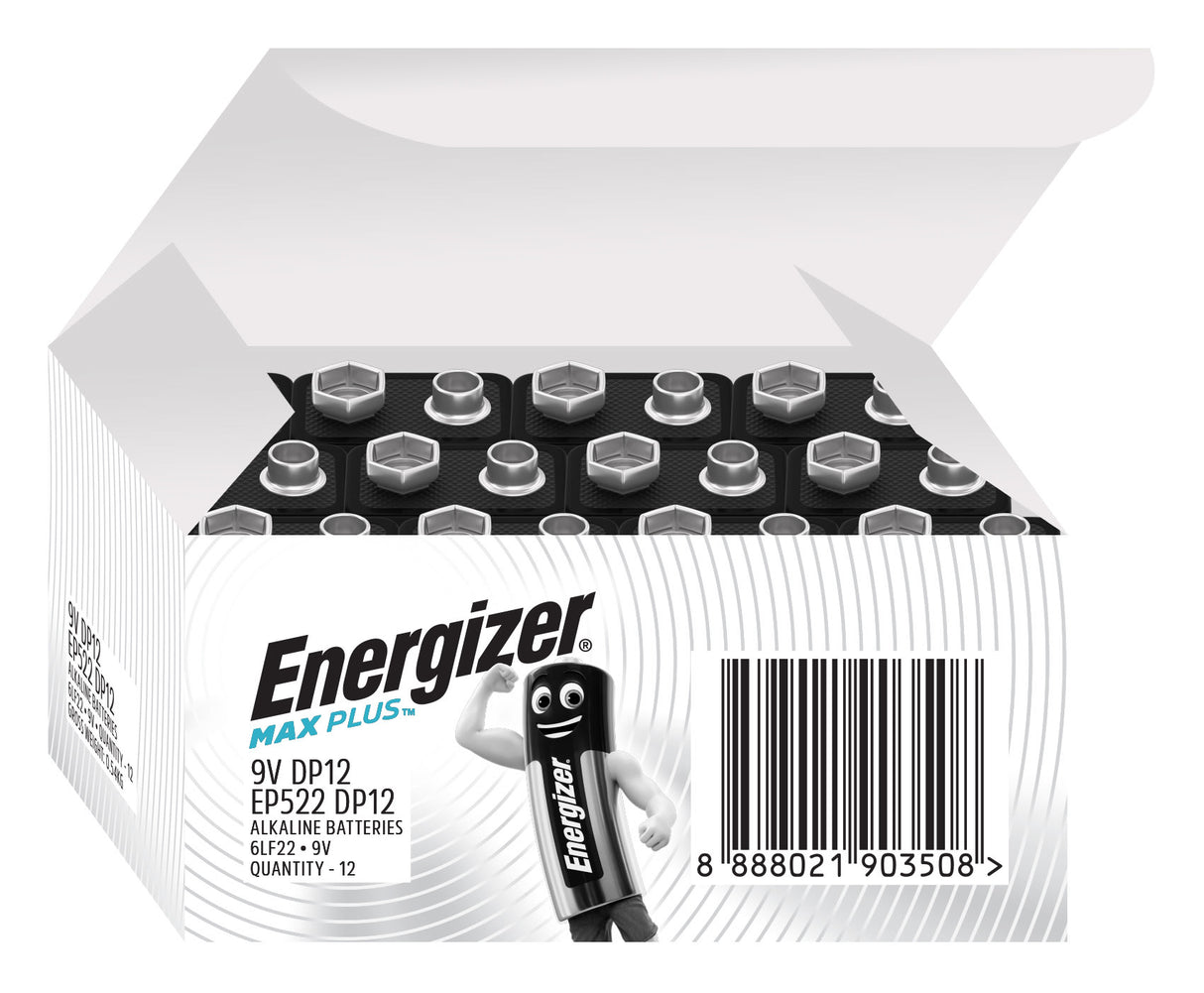 Energizer Max Plus Industrial 9V - 12 Pack
