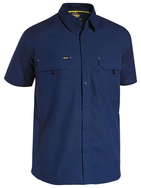Bisley, Airflow Ripstop Short Sleeve Shirt, BS1414 - Navy (Size: 6XL)