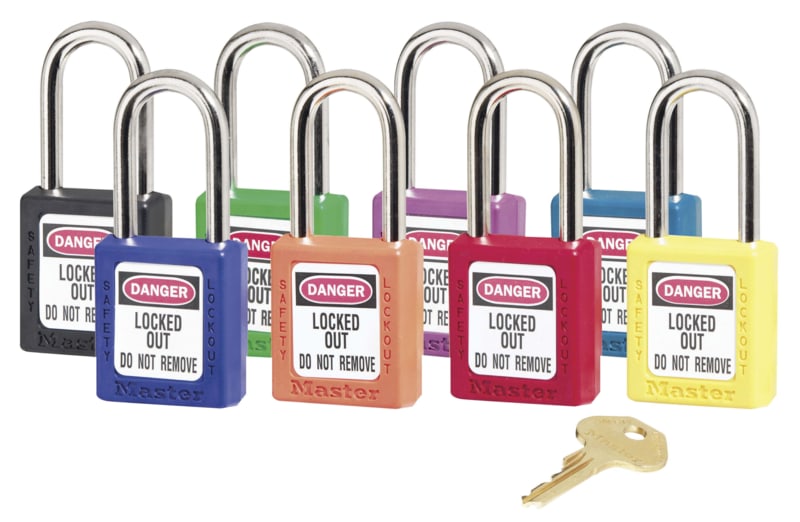 Master Lock 0410 Zenex Safety Lockout Padlock KEYED ALIKE, 38mm 10 (Pack) - Blac
