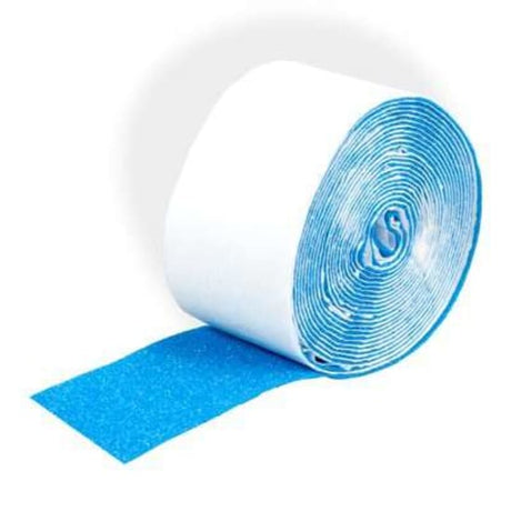 Blue 3M PELTOR Microphone Protector Tape, 5m long, protects microphones from dust and moisture for clear sound quality.