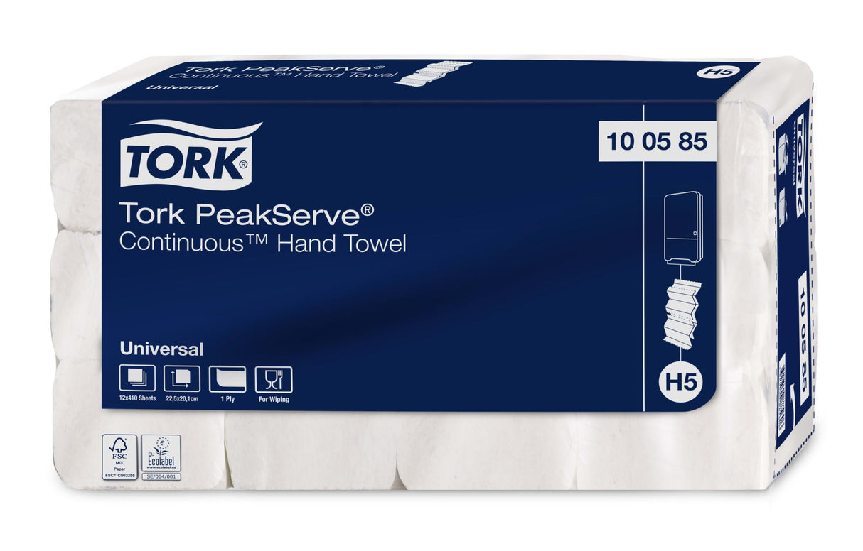Tork H5 PeakServe Continuous Universal Paper Towel 410 Sheets (Case of 12 Packs)