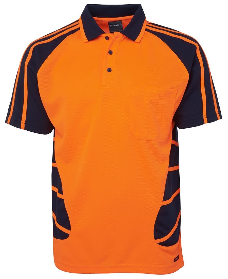 JB's Wear, Day short Sleeve Polo - Lime/Navy (Size: S)
