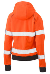 Bisley, Women's Hi Vis Fleece Hoodie, BKL6819T - Orange (Size: 14)