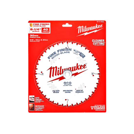 Milwaukee 210mm 40T Ultra Fine Circular Saw Blade-Each