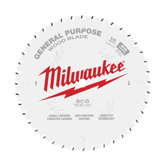 Milwaukee 254mm 40T General Purpose Circ Saw Blade-Each