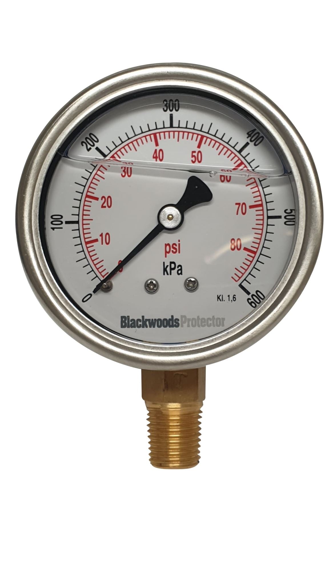 Gauges Pressure SS- 1/4" BSP-Bottom 0/400kPa