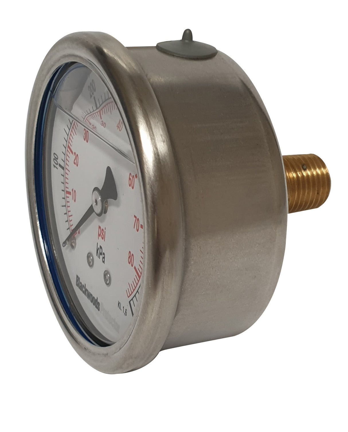 Pressure Gauge 63mm R/E Stainless Steel 0-600 kPa