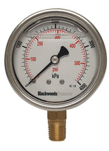 Gauges Pressure SS- 1/4" BSP-Bottom - 0/4000 kPa