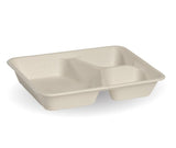 BioPak 3 Compartment Natural PF Takeaway Base 240x180x40mm 125 (Pack)