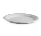 BioPak Plant Fibre White Oval Plate 32x25cm / 12.5x10" 125 (Pack)