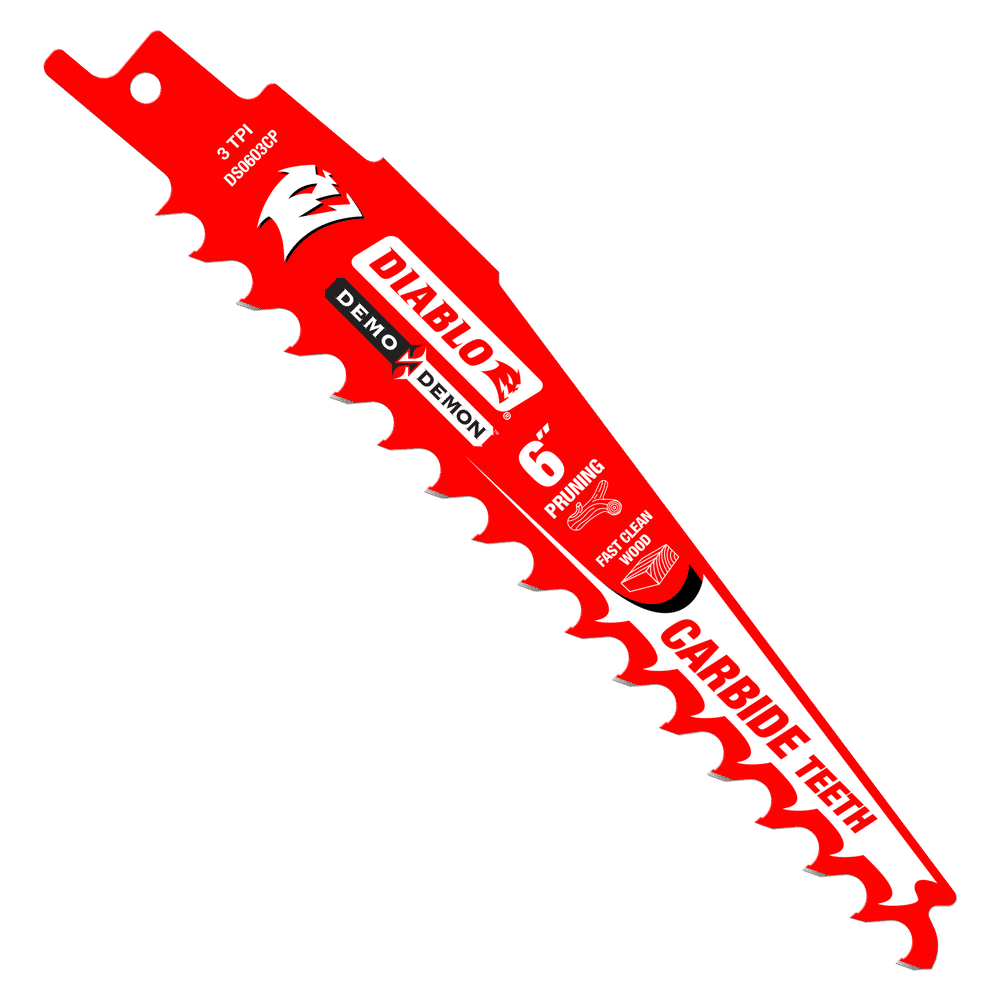 Diablo Demon Carbide Tipped Pruning & Wood Blade 6" (Pack of 3)