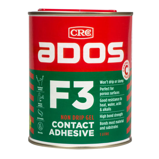 Thixotropic ADOS 8024 F3 Contact Adhesive 4L, ideal for vertical surfaces, offering non-spill application and strong, durable bonds.