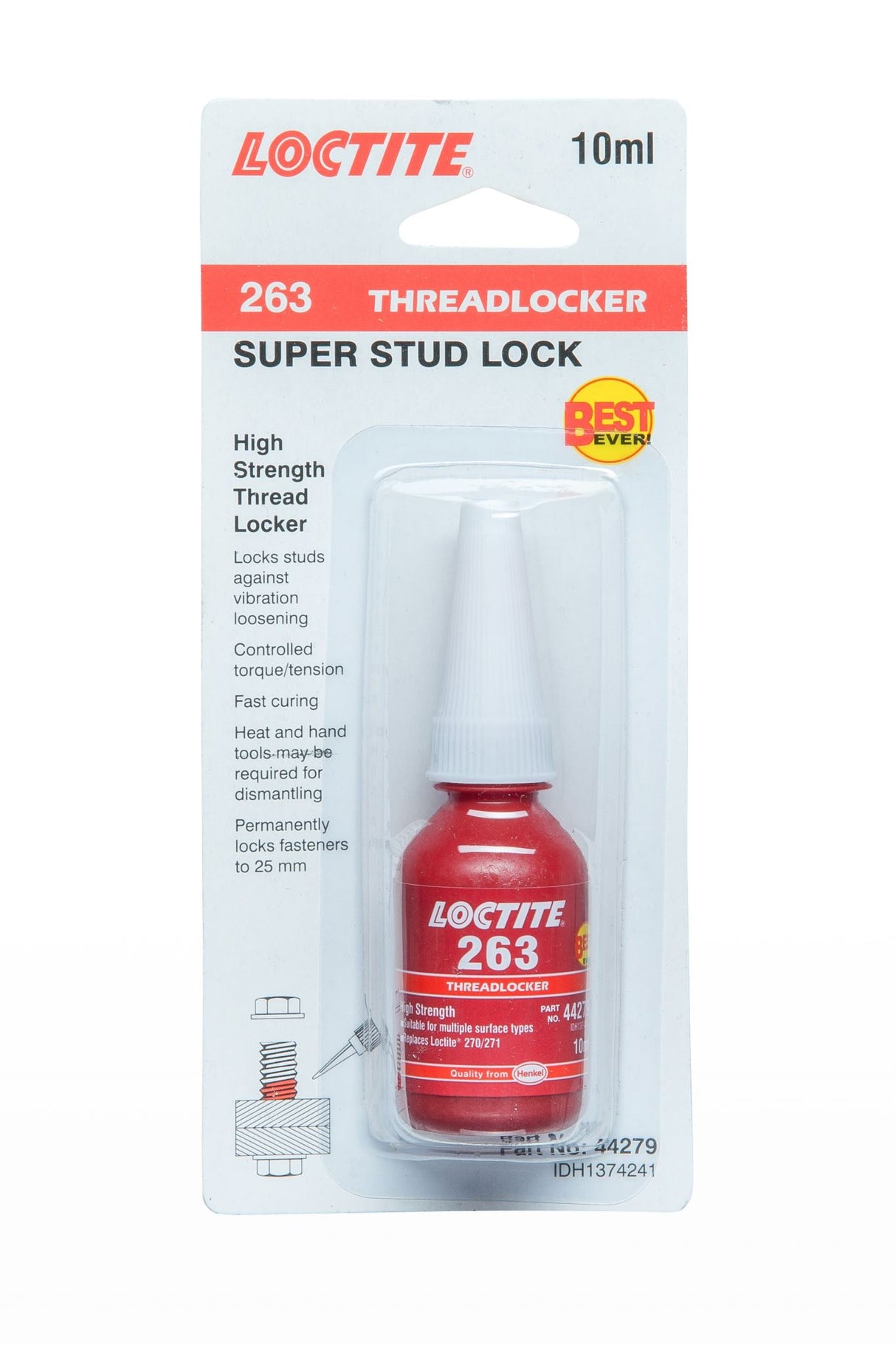 LOCTITE 263 Threadlocker High Strength 10ml