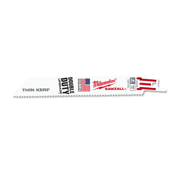 Milwaukee Sawzall 150mm 10 TPI Thin Kerf Blade (5 Pack)