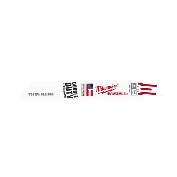 Milwaukee Sawzall 150mm 24 TPI Thin Kerf Blade (5 Pack)