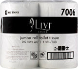 2 Ply Toilet Paper Jumbo Roll 300 Metres (Carton of 8) - Livi Everyday