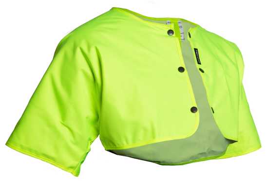 Hi Vis Dome Detachable Cape in Fluro Orange, size S3, made of durable fluoro polyester for maximum visibility and protection.