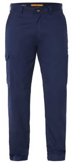 Navy Workhorse Cotton Cargo Pant in size 87, featuring durable fabric, multiple pockets, and breathable mesh vents.