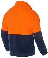 Workhorse, Hi Vis Fleece Pullover, MFL006 - Yellow/Navy - 3XL