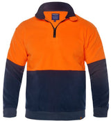 Workhorse, Hi Vis Fleece Pullover, MFL006 - Yellow/Navy - 4XL