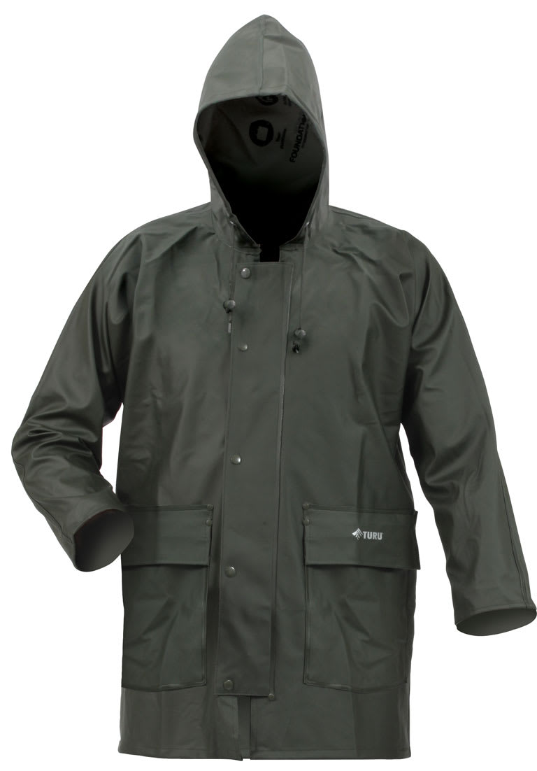 Bison, Premium Weight PVC Parka - Green - M