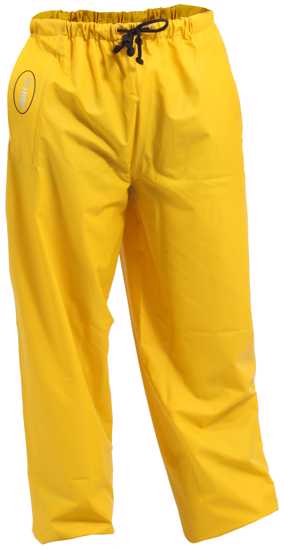 Yellow Bison Premium Weight PVC Over Trousers in 4XL, offering waterproof protection and comfort for outdoor work and wet conditions.