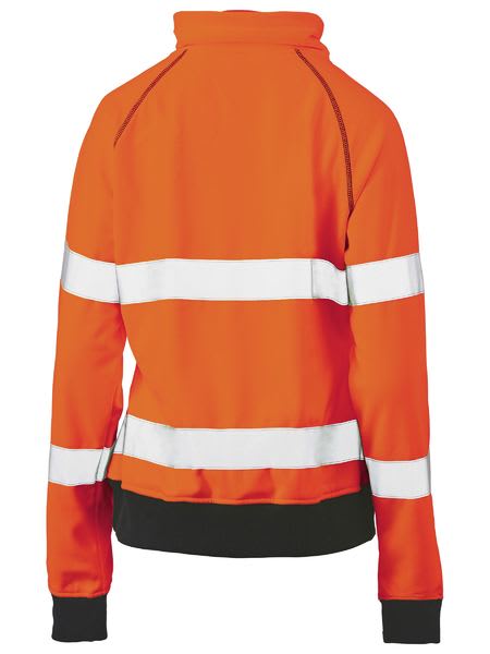 Bisley, Women's Hi Vis Fleece Jumper, BKL6818T - Orange (Size: 24)