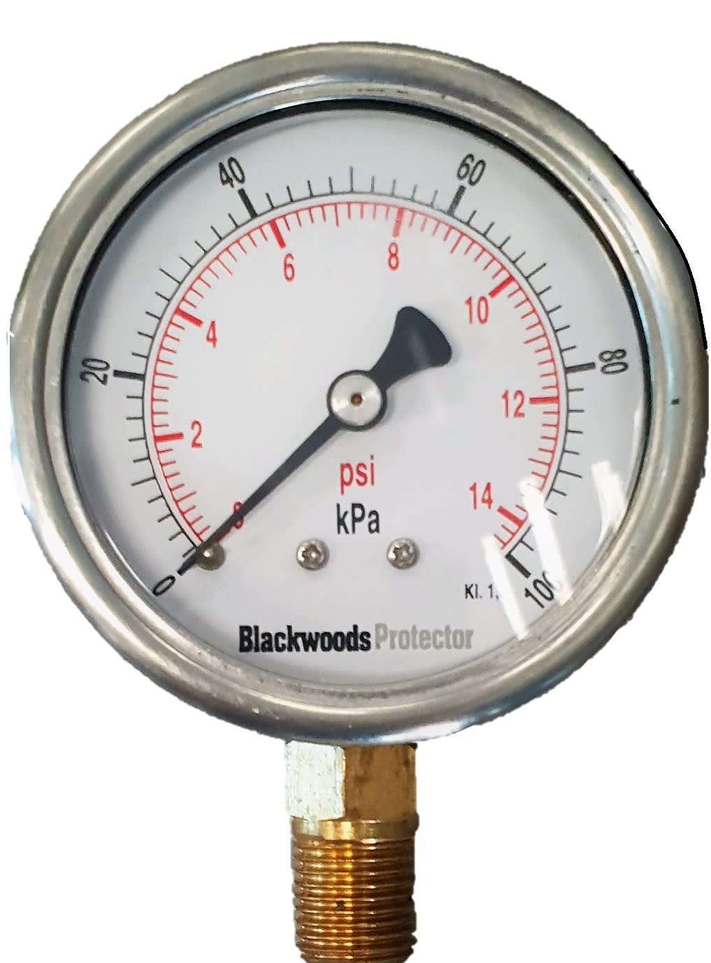 Gauges Pressure SS- 1/4" BSP-Bottom 0/100 kPa