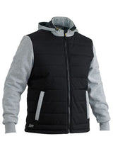 Bisley, FLX & MOVE Puffer Fleece Hoodie, BJ6944 - Black - 5XL