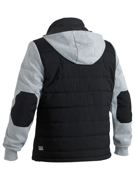 Bisley, FLX & MOVE Puffer Fleece Hoodie, BJ6944 - Black (Size: 6XL)