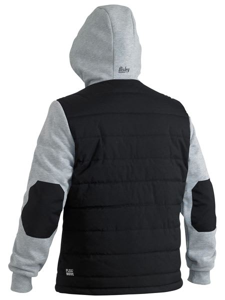 Bisley, FLX & MOVE Puffer Fleece Hoodie, BJ6944 - Black (Size: 6XL)